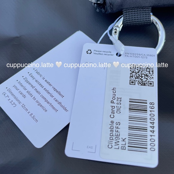 🖤NWT🖤Lululemon Athletica ‘Clippable Card Pouch’ Wallet in Black - Picture 10 of 12